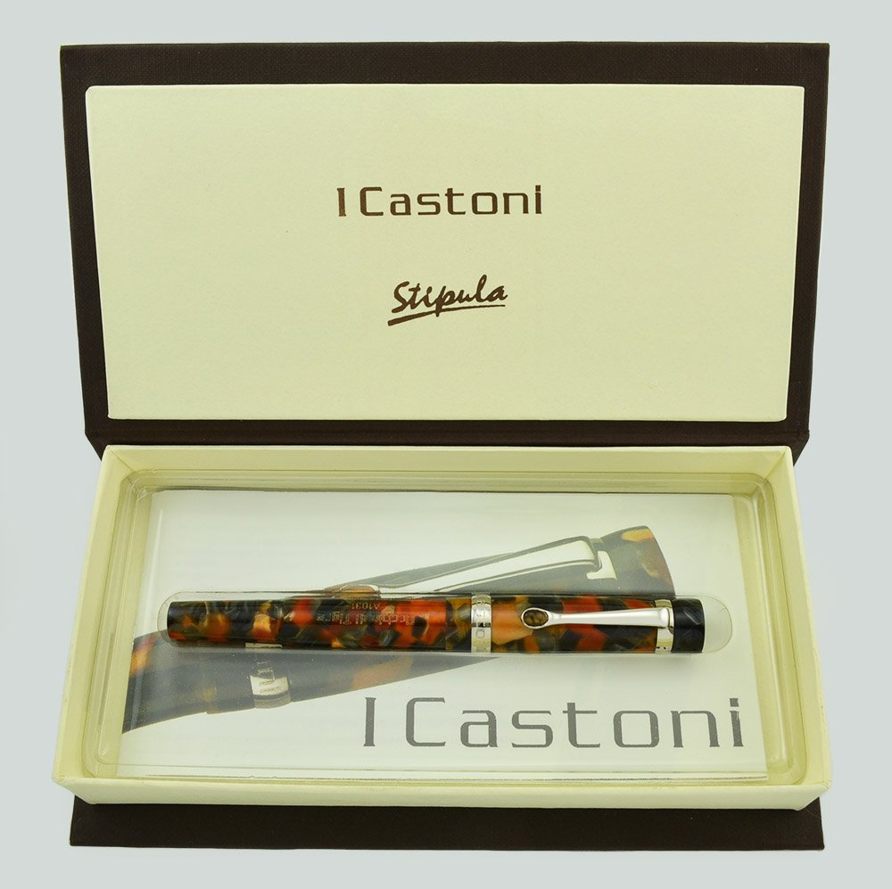 新品未使用 Stipula I Castoni Tigre 万年筆 M Stipula I Castoni Tiger's Eye Fountain Pen - 18k Stub Nib (Near